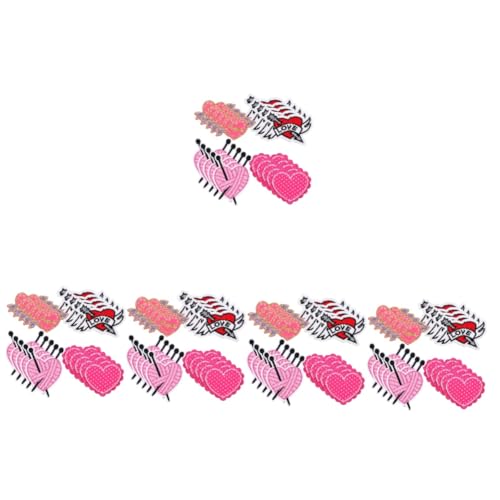HOMSFOU 5 Sätze Herz Aufnäher Zum Aufbügeln Gestickte Patches Für Kleidung Jeans Rucksäcke Zum Verzieren Und Reparieren Von Textilien Leicht Und Einfach Anzubringen 20 Stück * 5 HOMSFOU 5 Sätze Herz Aufnäher Zum Aufbügeln Gestickte Patches Für Kleidung Jeans Rucksäcke Zum Verzieren Und Reparieren Von Textilien Leicht Und Einfach Anzubringen 20 Stück * 5 von HOMSFOU