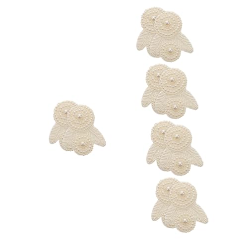 HOMSFOU 5 Sätze Hochzeitsschuh Dekoration Stoff Hüte Perle Flecken Nähen Kleidung Patch- Flicken Für Schuhe Kleideraufnäher Heißschmelzkleber 2 Stücke * 5 von HOMSFOU