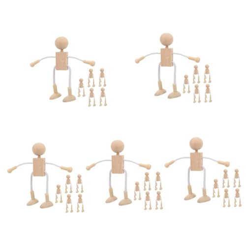 HOMSFOU 5 Sätze Holzfiguren Diy Unbemalte Holzpuppen Für Bastelprojekte Blanko Figuren Zum Anmalen Pädagogisches Für Kleinkinder Bastelmaterial Für Dekorationen 6 Stück * 5 HOMSFOU 5 Sätze Holzfiguren Diy Unbemalte Holzpuppen Für Bastelprojekte Blanko Figuren Zum Anmalen Pädagogisches Für Kleinkinder Bastelmaterial Für Dekorationen 6 Stück * 5 von HOMSFOU