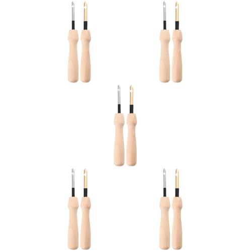 HOMSFOU 5 Sätze Holzgriff Nadel Nähen Stich Stoff Nadelvlies Stickerei Sticknadeln Stickwerkzeug Für Anfänger Nadelkunst Und Handwerk Diy-versorgung Kupfer 2 Stück * 5 HOMSFOU 5 Sätze Holzgriff Nadel Nähen Stich Stoff Nadelvlies Stickerei Sticknadeln Stickwerkzeug Für Anfänger Nadelkunst Und Handwerk Diy-versorgung Kupfer 2 Stück * 5 von HOMSFOU
