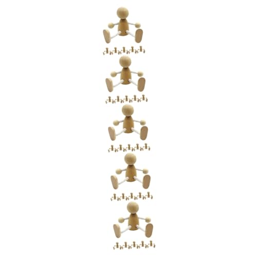 HOMSFOU 5 Sätze Holzpuppen Für Diy Bewegliche Beine Und Arme Süße Dekoration Für Tisch Blanko Holzfiguren Für Bastelprojekte Holzspielzeug Für Kreative Gestaltung 6 Stücke * 5 HOMSFOU 5 Sätze Holzpuppen Für Diy Bewegliche Beine Und Arme Süße Dekoration Für Tisch Blanko Holzfiguren Für Bastelprojekte Holzspielzeug Für Kreative Gestaltung 6 Stücke * 5 von HOMSFOU