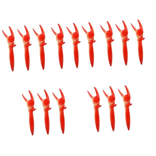 HOMSFOU 5 Sätze Hummer -klauenballpoint -stift Willkommen Spaß Multipack Farbe Kugelschreiber Signaturstift Büro Stift Schreibstift, Hummerklauen Plastik Rot 3 Stücke * 5 von HOMSFOU