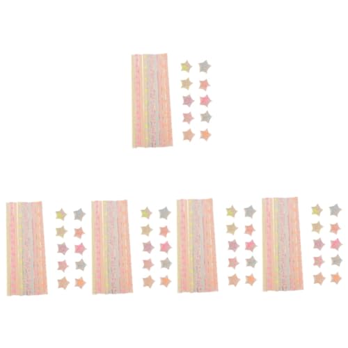 HOMSFOU 5 Sätze Ich Wünsche Stern Origami Origami-sternenstreifen Papier 180 Stück * 5 von HOMSFOU