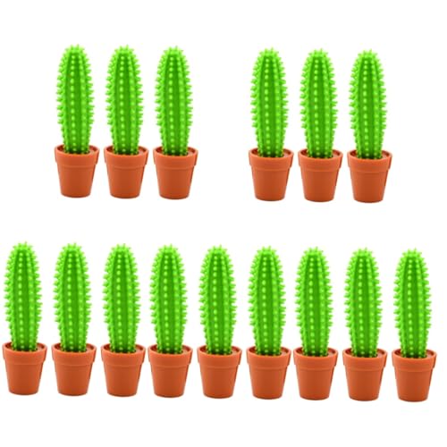 HOMSFOU 5 Sätze Kaktus Bonsai -kugelschreiber Es Ist Kaktus-schilderstifte Saftig Geformt Klassenzimmer Punkt Party Heimbüro Handhaben Blumenstift Plastik Green 3 Stück * 5 von HOMSFOU