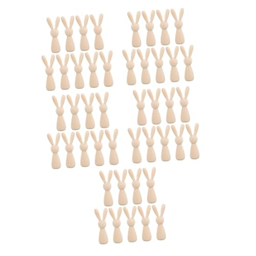HOMSFOU 5 Sätze Kaninchen Unbemalt Karikatur Material Kaninchenspielzeug Anbindung Leer Tier-steckfiguren Diy Maler - Unvollendete Hasenpuppe Hölzern Beige 10 Stück * 5 HOMSFOU 5 Sätze Kaninchen Unbemalt Karikatur Material Kaninchenspielzeug Anbindung Leer Tier-steckfiguren Diy Maler - Unvollendete Hasenpuppe Hölzern Beige 10 Stück * 5 von HOMSFOU