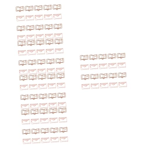 HOMSFOU 5 Sätze Kleine Büroklammern Goldene Büroklammern Bürobedarf Büroklammern Für Büro Aktenklammern Lesezeichen Büroklammern Briefförmige Büroklammern 20 Stück * 5 von HOMSFOU