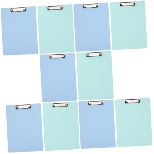 HOMSFOU 5 Sätze Klemmbrett Aus Kunststoff Tragbare Clipboards Für Schüler Und Büro Für Konferenzen Und Schreiben Grün Und Blau 2 Stücke * 5 von HOMSFOU