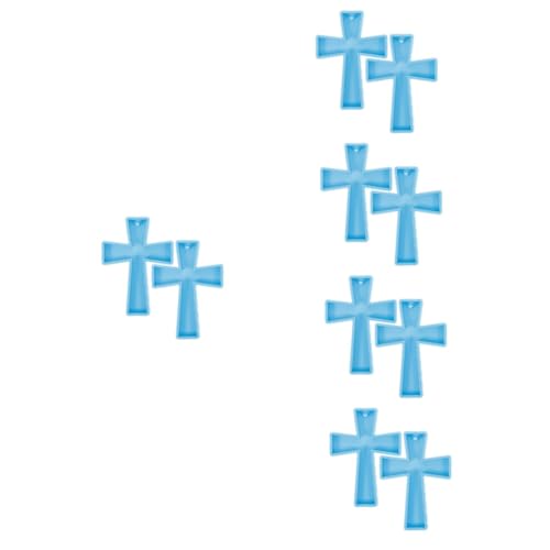 HOMSFOU 5 Sätze Kreuz Schlüsselanhänger 3d Epoxidform Basteln Schild Groß Für Silikonform Kreuzförmiges Silikon Kreuz Diy Diy-epoxid-silikon-gießform Kreuzen Kieselgel Blue 2 Stück * 5 von HOMSFOU