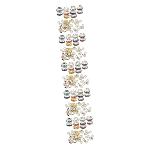 HOMSFOU 5 Sätze Kristallperlen Für Diy Armbänder Bunte Bastelperlen Mit Glitzer Für Schmuckherstellung Zubehörteile Für Kreative Projekte 300 Stück * 5 von HOMSFOU