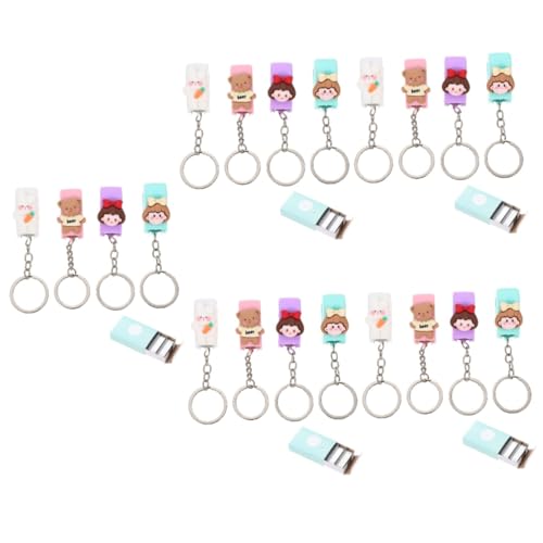 HOMSFOU 5 Sätze Mini Heftgerät Schlüsselanhänger Set Teiliges Kreatives Design Kirschblüte für Schule Büro und Zuhause Heftgerät und Dekorativer Anhänger von HOMSFOU