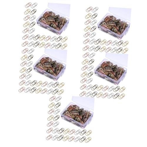 HOMSFOU 5 Sätze Mini Love Paper Clip Ö Clips Papierverschlüsse Schreibtisch Büroklammer Herz Trendy Winzig Basteln Form Schlüssel Befestigungselemente Metall 200 Stück * 5 HOMSFOU 5 Sätze Mini Love Paper Clip Ö Clips Papierverschlüsse Schreibtisch Büroklammer Herz Trendy Winzig Basteln Form Schlüssel Befestigungselemente Metall 200 Stück * 5 von HOMSFOU