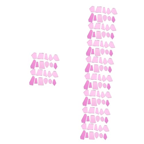 HOMSFOU 5 Sätze Mirror Diamond Accessoires Hochzeit Nähen Und Craft Strass Flatback Nähzubehör Kleine Spiegel Handwerk Nähdekorationen Strasssteine ​​basteln Acryl Violett 50 Stück * 5 von HOMSFOU