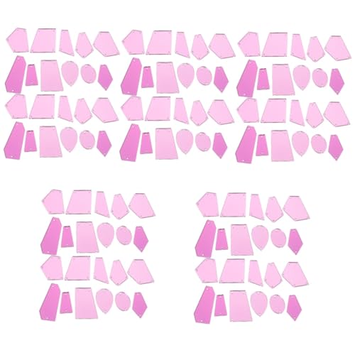 HOMSFOU 5 Sätze Mirror Diamond Accessoires Und Hochzeit Basteln Nähen Bastelset Dekorative Spiegel Kleider Strasshandwerk Strass Handwerk Craft Strass Flatback Violett Acryl 50 Stück * 5 von HOMSFOU