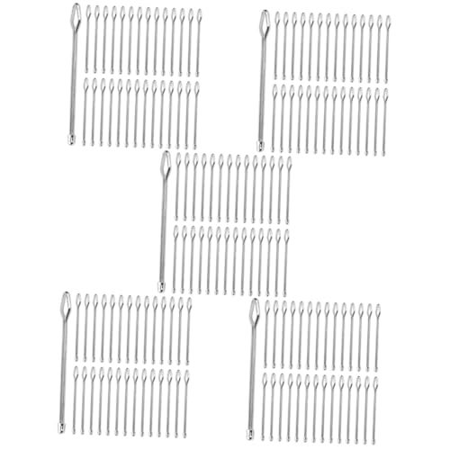 HOMSFOU 5 Sätze Nähen Stickgarn Einfädler Nähfadenführer Näheinleger Eng Diy-nähwerkzeug-set Elastischer Kordeleinfädler Strickwerkzeuge Selber Machen Eisen Silver 50 Stück * 5 von HOMSFOU