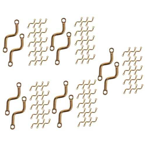 HOMSFOU 5 Sätze Ohrringstange Schmuckzubehör Herstellung Schmuckteile Armbandperlen Schmuckverbindungen Schmuckverschlussanschluss Schmuck Stecker Messing Golden 150 Stück * 5 von HOMSFOU