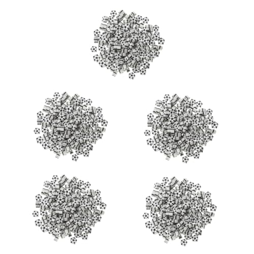 HOMSFOU 5 Sätze Perlen-anhänger Tonperlen Perlen Für Schmuckhersteller Runde Perlen Für Schmuckherstellung Bausatz Bunt Perlen Zum Basteln Lose Schmuckperle Polymer-ton 100 Stück * 5 von HOMSFOU