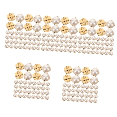 HOMSFOU 5 Sätze Perlenkrallen-diamantzubehör Juwelen Zum Handwerk Nähen Edelsteine ​​für Kleidung Perlen Für Glitzerperle Kleidungsmaterialien Krallen Perle Imitationsperlen 200 Stück * 5 von HOMSFOU