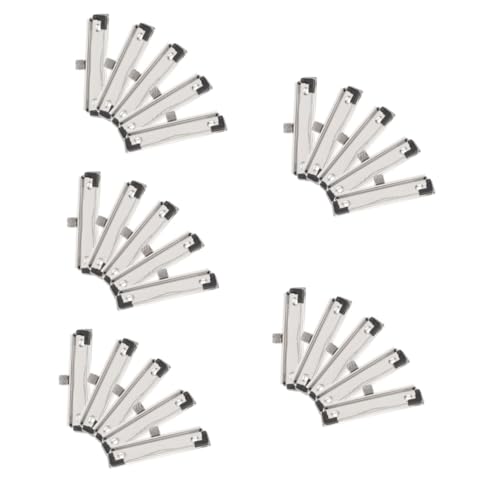 HOMSFOU 5 Sätze Planertafel-clip Clips Veranstalter Klemmbretter Bulletin-board-ordner Klemmbrett-clip Für Auftragnehmer Metallklammer Für Klemmbrett Silver 5 Stück * 5 von HOMSFOU
