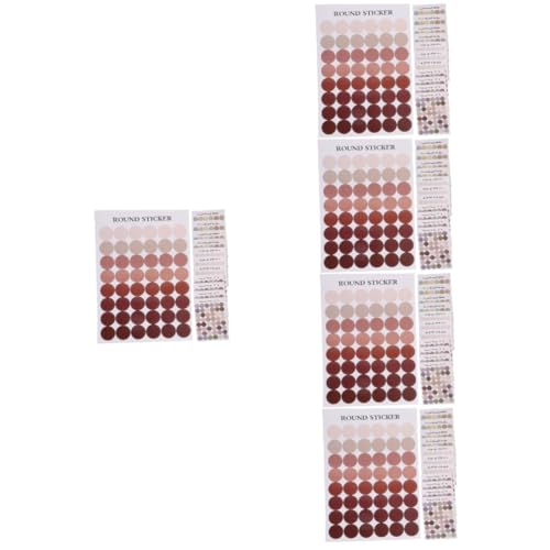 HOMSFOU 5 Sätze Punktaufkleber Sammelalbum Wiederverwendbar Etiketten Scrapbooking Scrapbook -aufkleber Beschriftungsmarkierung Scrapbook-zubehör Papier 12 Blätter * 5 von HOMSFOU