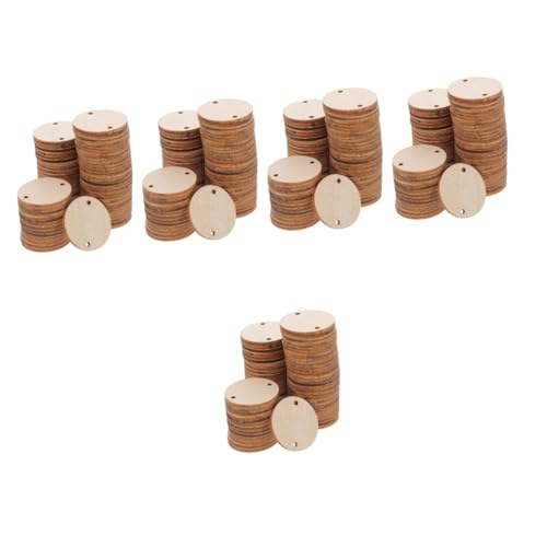 HOMSFOU 5 Sätze Rundes Etikett Aus Holz Ästhetisch Drinnen Kreis Weihnachten Runden Protokoll Dekorative Baumstämme Leerzeichen Dekoration Untersetzer Wohnkultur Beige 100 Stück * 5 von HOMSFOU