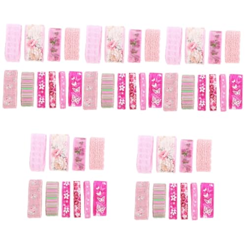 HOMSFOU 5 Sätze Schneidbares Bastelband Für Dekorationen Fälschung Chiffon Blumen Festival-kleiderband Gegenwärtiges Band Geschenkband Multifunktions-kleiderband Polyester 10 Stück * 5 von HOMSFOU