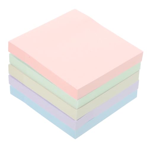 HOMSFOU 5 Sätze Selbstklebenden Notizblöcken Farbige Memo Sticker für Notizen Praktische Haftnotizen im Pack Mischfarben für Büro Schule von HOMSFOU