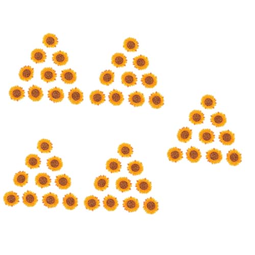 HOMSFOU 5 Sätze Sonnenblumen Stickerei Patches Strapazierfähige Stoffaufnäher Für Kleidung Diy Projekte Und Reparaturen Zum Dekorieren Und Verschönern Von Textilien 10 Stück * 5 von HOMSFOU