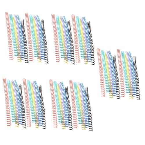 HOMSFOU 5 Sätze Spulenbuch Buchspulen Binden Ringordner Für Lose Blätter Spiral- Spulen Notizbuch Bindungsspulen Buchbinderbedarf Spiralbindungsringe Plastik 12 Stücke * 5 von HOMSFOU