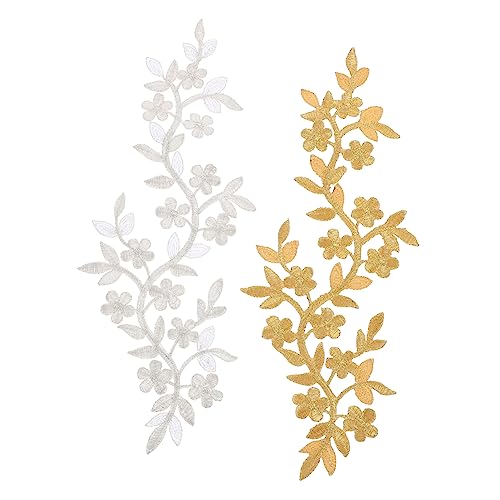 HOMSFOU 5 Sätze Teiliges Bestickte Applikationen Aufnäher Mit Chinesischem Stil Gold Und Silberfarbene Stickerei Zum Aufnähen Und Aufbügeln Dekorativ Für Kinderkleidung Taschen 2 Stück * 5 von HOMSFOU