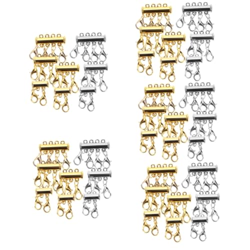 HOMSFOU 5 Sätze Teiliges Magnetischer Schmuckverschluss Für Und Armbänder Mehrlagige Verbindungselemente Zur Vermeidung Von Verwicklungen Für Diy Schmuckgestaltung 8 Stücke * 5 von HOMSFOU