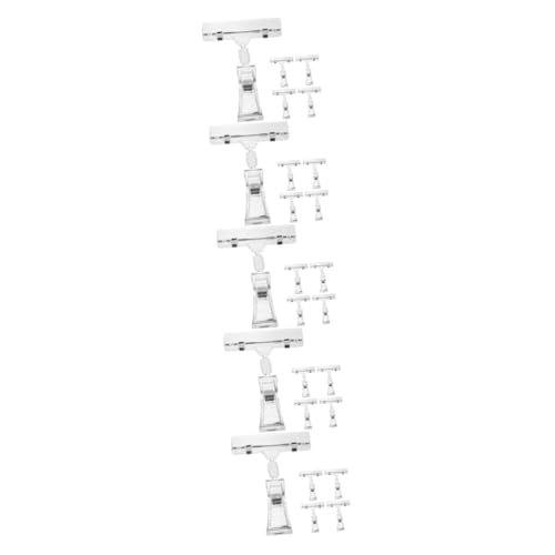 HOMSFOU 5 Sätze Teiliges Rotierbare Etikettenhalter Clips Für Schilder Transparentes Design Für Werbeanzeige Supermärkten Und Einzelhandel Stabil Und Langlebig 5 Stücke * 5 von HOMSFOU