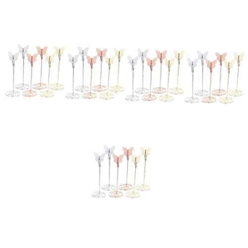 HOMSFOU 5 Sätze Teiliges Tischkartenhalter Schmetterlingsform Roségold Für Hochzeiten Veranstaltungen Und Stabiler Memo Halter Für Tischnummern Und Notizen 6 Stück * 5 HOMSFOU 5 Sätze Teiliges Tischkartenhalter Schmetterlingsform Roségold Für Hochzeiten Veranstaltungen Und Stabiler Memo Halter Für Tischnummern Und Notizen 6 Stück * 5 von HOMSFOU