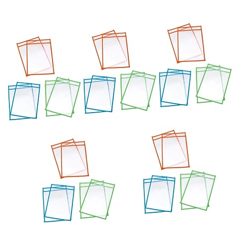 HOMSFOU 5 Sätze Teiliges Wiederverwendbare Transparente Dry Erase Pockets Beidseitig Beschreibbar Praktische Schreibhüllen Für Lehrerbedarf Und Frühe Lernaktivitäten 6 Stücke * 5 von HOMSFOU