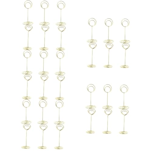 HOMSFOU 5 Sätze Tischkartenhalter Aus Elegante Foto Clip Für Hochzeiten Restaurant Und Veranstaltungen Goldfarben Pfauendesign 6 Stück * 5 von HOMSFOU
