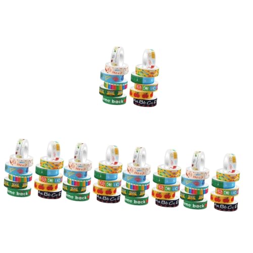 HOMSFOU 5 Sätze Transparentes Rollband Dünn Ästhetisch Für Abdeckband, Dekoratives Klebeband Schrott Sammelalbum Notizen Scrapbooking Farbig Pastell Aufkleber 12 Rollen * 5 von HOMSFOU