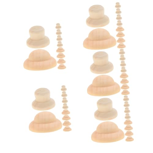 HOMSFOU 5 Sätze Unbemalte Holzpuppen Hüte Diy Holzpuppen Hut Zubehör Für Malprojekte Für Bastelaktivitäten Fördert Kreativität Und Handfertigkeit 40 Stück * 5 HOMSFOU 5 Sätze Unbemalte Holzpuppen Hüte Diy Holzpuppen Hut Zubehör Für Malprojekte Für Bastelaktivitäten Fördert Kreativität Und Handfertigkeit 40 Stück * 5 von HOMSFOU