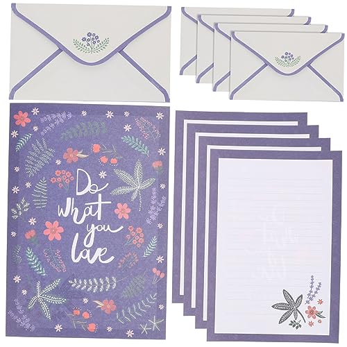 HOMSFOU 5 Sätze Vintage Briefpapier Set mit Umschlägen Teiliges Blumen Set für Einladungen Dankeskarten und Feiertagsgrüße Hochwertiges Langlebiges Material für Besondere Anlässe und HOMSFOU 5 Sätze Vintage Briefpapier Set mit Umschlägen Teiliges Blumen Set für Einladungen Dankeskarten und Feiertagsgrüße Hochwertiges Langlebiges Material für Besondere Anlässe und von HOMSFOU