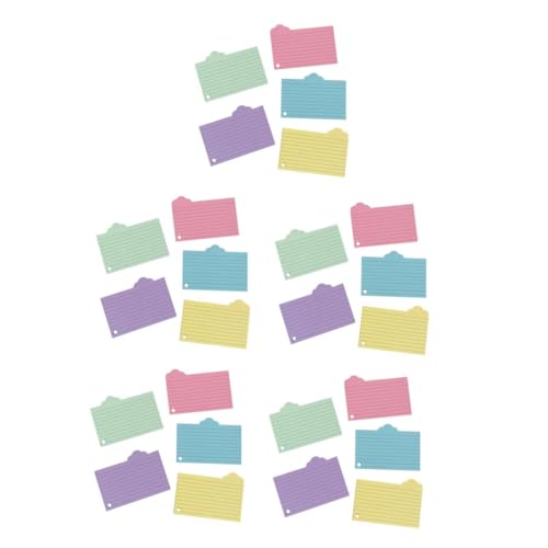 HOMSFOU 5 Sätze Vokabelheft Aus Notizpapier Klebrig Lehrreich Mehrfarbig Flashcard Leere Karten Student Wortkarten Grundlagen Des Studiums Registerkarten Für Karteikarten 125 Blätter * 5 von HOMSFOU