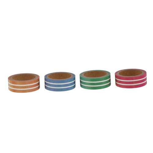 HOMSFOU 5 Sätze Washi Klebeband Mit Streifenmuster Diy Planner Zubehör Für Scrapbooking Handgemachte Dekoration Für Journale Und Kreative Projekte 4 Rollen * 5 von HOMSFOU
