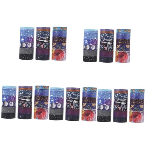 HOMSFOU 5 Sätze Washi Tape Dekoratives Klebeband Für Diy Scrapbooking Und Geschenkverpackungen Japanisches Papierband Design Leicht Ablösbar Und Rückstandslos Entfernbare 19 Rollen * 5 von HOMSFOU
