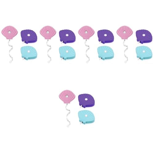 HOMSFOU 5 Sätze Weiches Maßband Tragbares Nähmaßband in Rosa Lila Und Hellblau Für Flexible Metermaß Mit Einzigartigem Shell Design 3 Stücke * 5 von HOMSFOU