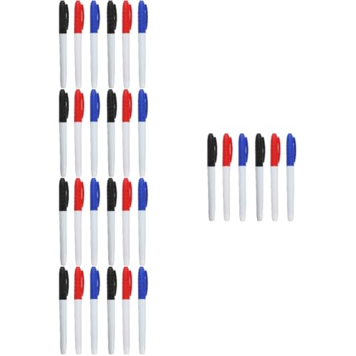 HOMSFOU 5 Sätze Whiteboard Marker Abwischbare Stifte in Blau Schwarz Rot Mit Feiner Spitze Für Schule Und Büro Für Kreatives Malen Und Präsentationen 6 Stück * 5 von HOMSFOU