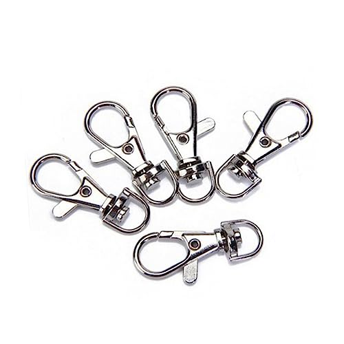 HOMSFOU 5 Stck. Großer Metal Karabiner Hummerverschluss Schlüsselanhänger Set Silber für Schlüssel Handwerk Haustierbedarf Robuste Drehbare Snap Clips HOMSFOU 5 Stck. Großer Metal Karabiner Hummerverschluss Schlüsselanhänger Set Silber für Schlüssel Handwerk Haustierbedarf Robuste Drehbare Snap Clips von HOMSFOU