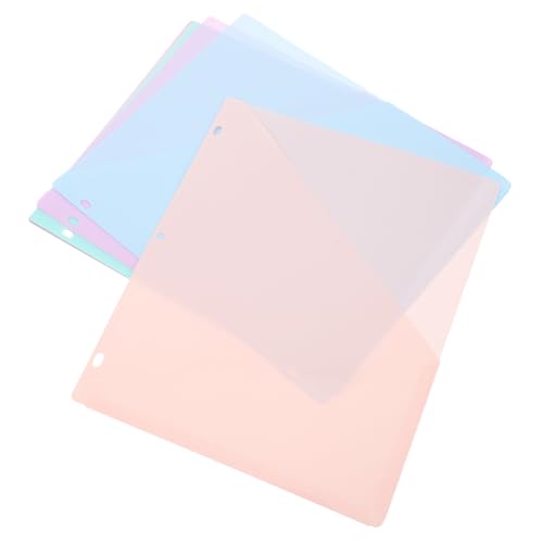 HOMSFOU 5 Stück 3 Trennordner Datei mit Büro Separator Veranstalter Farbe für ziehen um Taschenteiler Plastikpapierhüllen Aktenordner aus Kunststoff Plastiktaschenordner Ordnertaschen pp von HOMSFOU