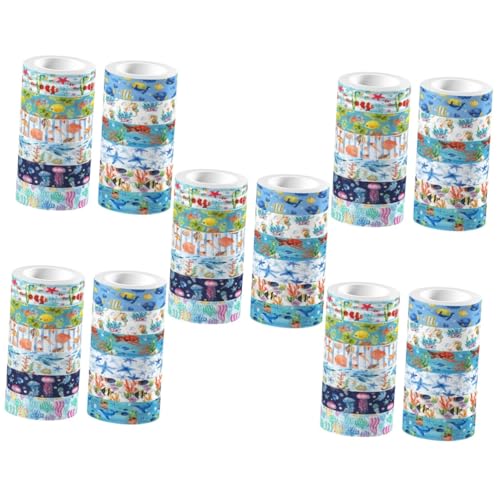 HOMSFOU 5 Stück Abdeckband Tagebuch Papierhandwerk Schrott für thematisiert geschenkverpackung bastelbedarf Dekoratives Klebeband Kunsthandwerk Klebeband nautisches Washi-Tape Aufkleber HOMSFOU 5 Stück Abdeckband Tagebuch Papierhandwerk Schrott für thematisiert geschenkverpackung bastelbedarf Dekoratives Klebeband Kunsthandwerk Klebeband nautisches Washi-Tape Aufkleber von HOMSFOU
