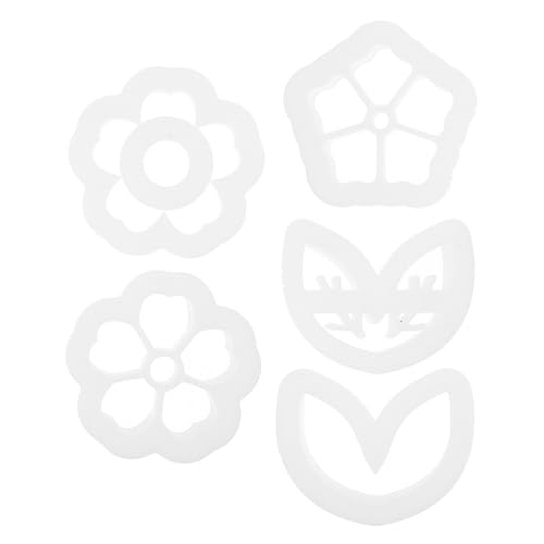 HOMSFOU 5 Stück Blumenohrringform Keramik Bildhauerei Polymer Werkzeug backen Tonohrring -Kit Ohrringschneider für multifunktionaler Tonschneider Mehrzweck-Tonschneider pla Weiß von HOMSFOU
