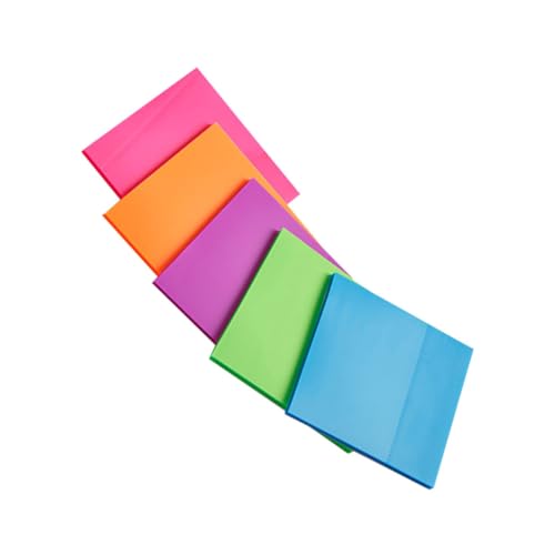 HOMSFOU 5 Stück Bunte Memo Sticker Durchsichtige Haftnotizen für Büro und Studium Wiederverwendbare Notizzettel Farben Praktische Notizen für Zuhause und Unterwegs von HOMSFOU