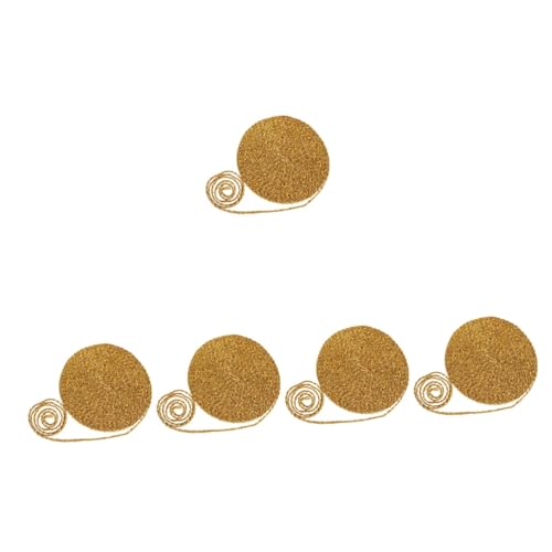 HOMSFOU 5 Stück DIY bastelleiste trimmt Nähen trimmen gemustertes Band Kantenbesatz Stoff Quastenverkleidung goldener Spitzenstoff Stickerei Kleidung trimmen Polyestergarn von HOMSFOU