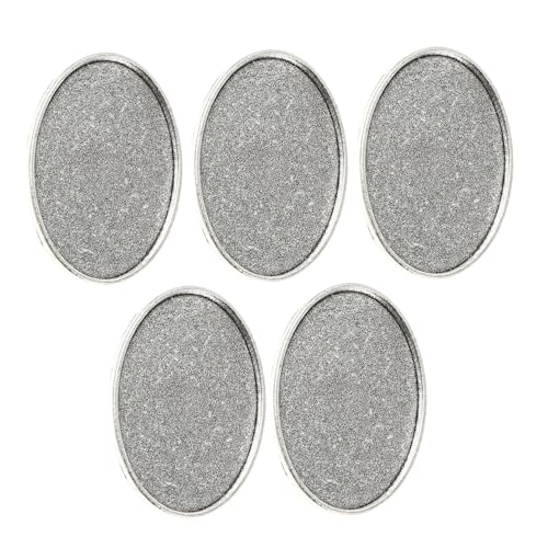 HOMSFOU 5 Stück Diy Schmuckzubehör Legierungs Hohltray für Broschen und Kreative Schmuckherstellung Antik Silber für Kunst Bastelprojekte und Personalisierte von HOMSFOU