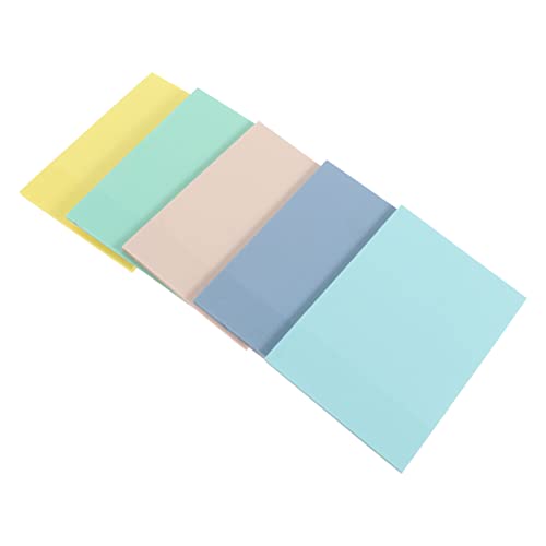 HOMSFOU 5 Stück Durchsichtige Haftnotizen Selbstklebende Memo Pads Gelb Blau Grün für Notizen Erinnerungen und Organisation von HOMSFOU
